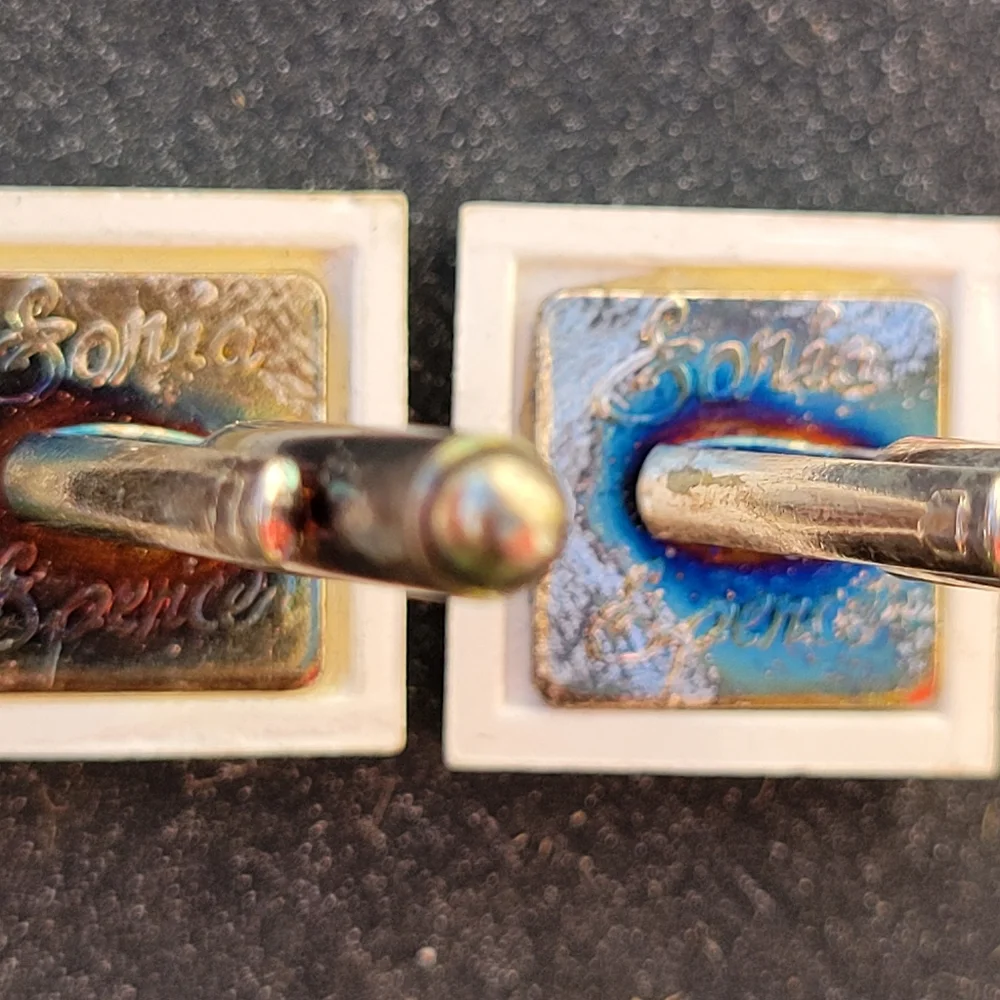Sonia Spencer ~ Bee Mine Cuff Links ~ Made in England ~ Cute ~ Pop Art ~ Retro!